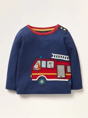 Baby Boden Firetruck Shirt